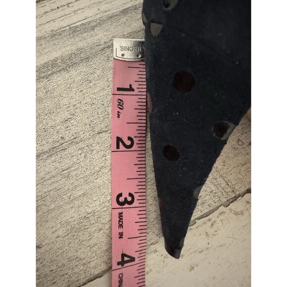 Walter Steiger Navy black Polka dots heel pump sz 7.5 B Handmade In Italy VTG - Picture 12 of 12